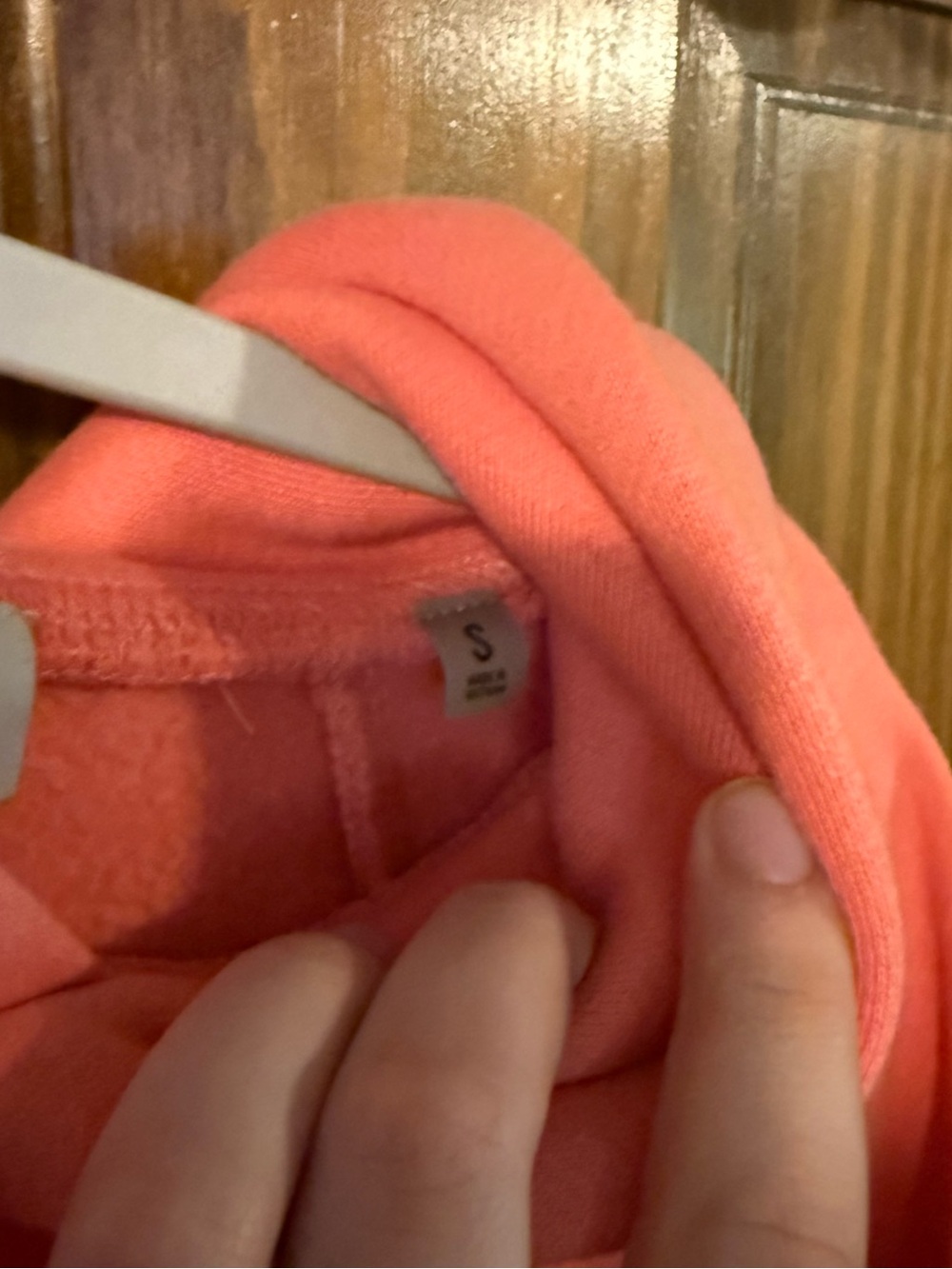Essentials Coral-Orange Logo Pullover - Picture 6 of 6